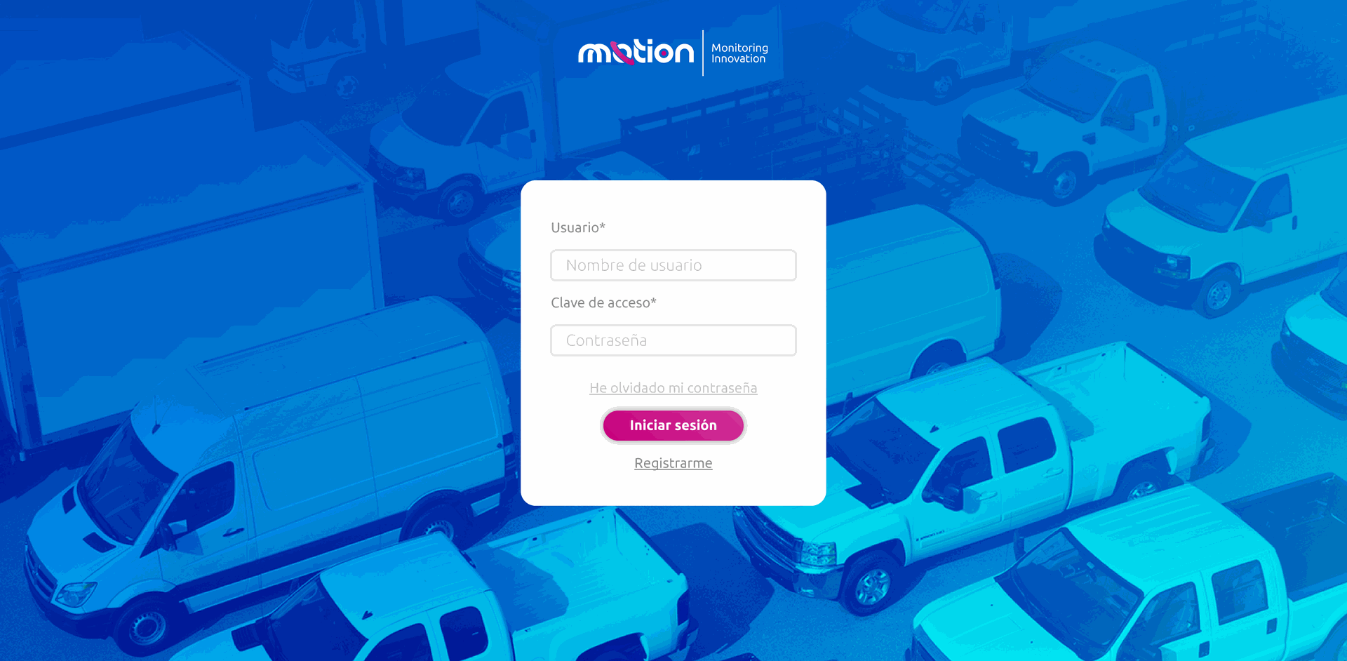Login del sistema Mi Tracking